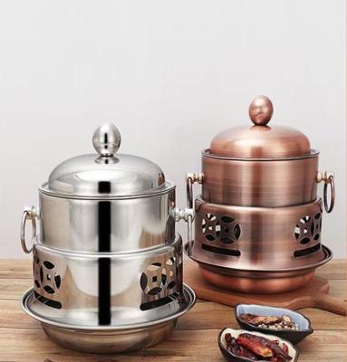 China Viable Red Bronze Fire Hot Pot for sale