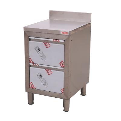 China Modern Commercial Desgin Stainless Steel Work Table Cabinet With Drawers For Restaurant for sale