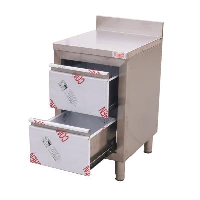 China Modern desgin customized 201 304 stainless steel work table with top shelf//drawers for sale