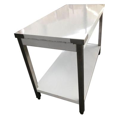 China Modern Desgin Customized Stainless Steel Work Table Restaurant Kitchen Work Table With Back Panel for sale