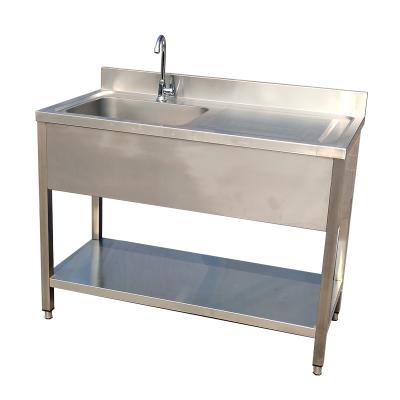 China With Faucet Factory Custom Single Bowl Stainless Steel Freestanding Kitchen Sink for sale