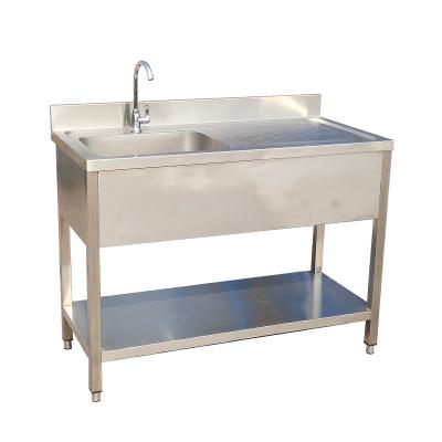 China With Freestanding Faucet Wholesale Kitchen Stainless Steel Custom Single Bowl Sink for sale