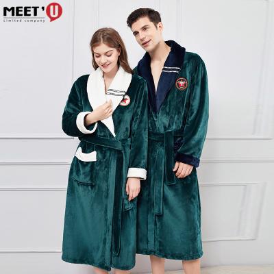 China High Quality QUICK DRY Long Warm Bathrobe Couples Sleepwear Pijamas Nightgowns for sale