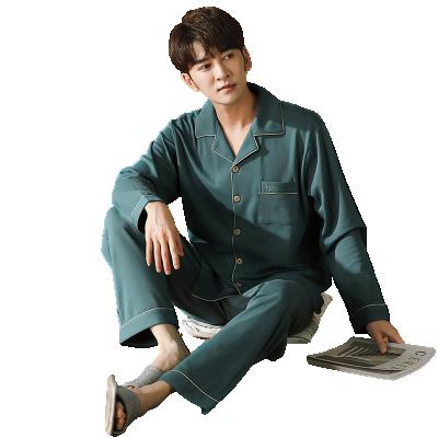 China Caual Breathable Most Popular Men's Comfortable Pajamas Set Pure Cotton Pj Sleepwear for sale