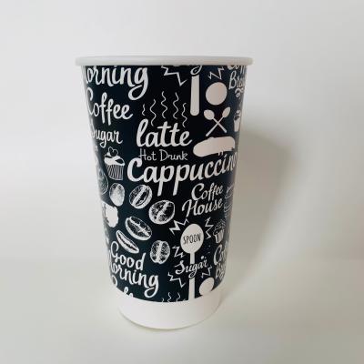 China Hot New Double Wall Disposable Paper Cup Paper Coffee Cup_ Custom Printed Coffee Disposable Paper Cup for sale