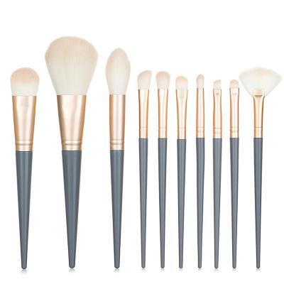 China Hot 2022 Soft 2022 New INS Sale 10pcs Makeup Brushes Home Use Eyeshadow Brush And Beauty Tools Beginner for sale