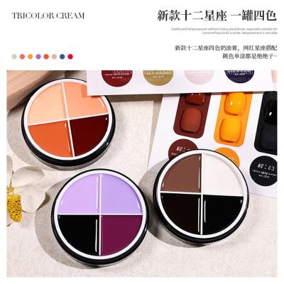 China Four-color Long Lasting Solid Twelve Constellation Nail Polish Series Canned Gel Solid Cream Nail Paste Long Lasting 2022 New Popular Color for sale