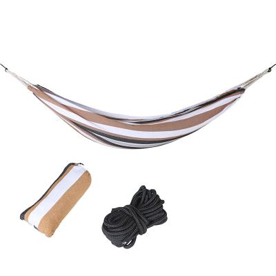 China Travel Adult Outdoor Colorful Portable Canvas Hammock Thick Folding Canvas Hammock for sale