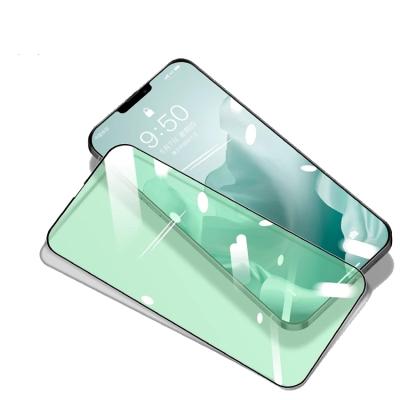 China Wholesale Anti Green Light Tempered Glass Eye Shield Screen Protector Green Blue 11 Screen Protector 12 13 For Iphone for sale