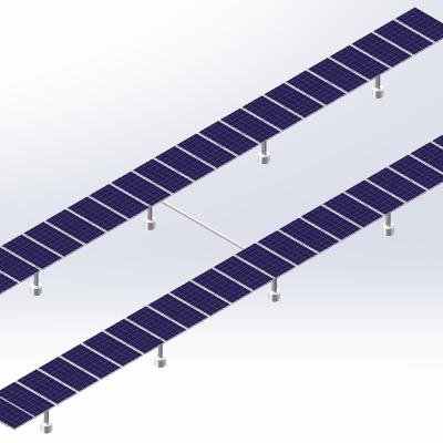 China Sunchaser Flat System Single Axis Solar Tracker Hot-Dip Galvanized Steel Material for sale