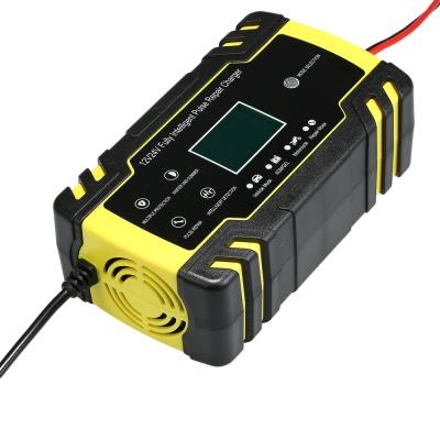 China Motorcycle 12V 24V Electric Pulse Repairing Charger With LCD Display Motorcycle And Car Battery Charger AGM GEL WET Lead Acid Battery Charger Styling for sale