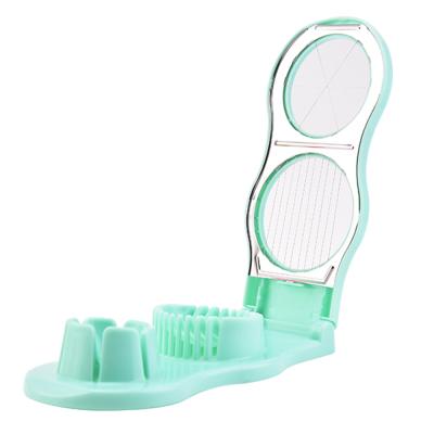 China Plastic Viable 2 In 1 Multifunctional Egg Cutter Stainless Steel Wire Egg Slicer for sale