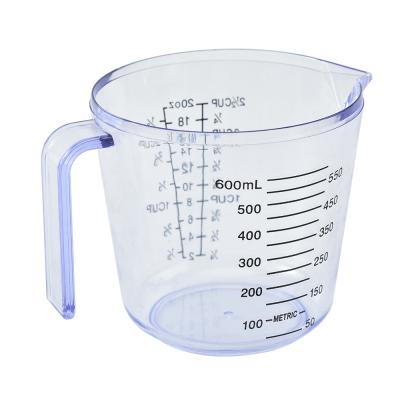 China Viable 600ml Plastic Kitchen Hot Selling Cooking Measuring Cup for sale