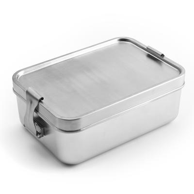 China Sustainable Hot Selling Eco-friendly 304 Stainless Steel Bento Lunch Box Food Container Snack Storage Box for sale