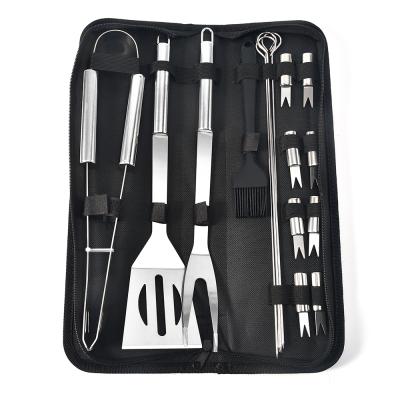 China Easily Cleaned Outdoor Oxford Bag 16pcs Stainless Steel Tool BBQ Tool Kit for sale