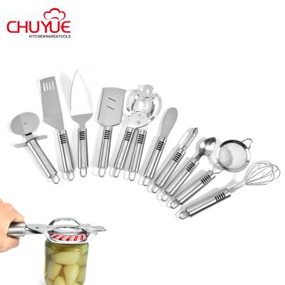 China Best Sustainable Selling Black Stainless Steel 10 Pcs Kitchen Utensils Set Cooking Tools Kitchen Gadgets for sale