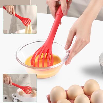 China Multifunctional New Design Egg Beater Bread Clip BBQ Tongs Viable Outside Plastic Combination Food Tongs Egg Beater for sale