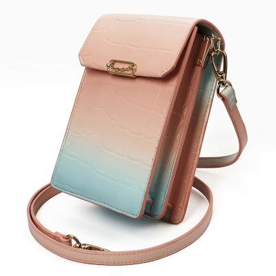 China New Design RFID Ladies Party Fashion Cross - Body Leather Cell Phone Shoulder Bag Women Smartphone Purse Mobile Phone Bag for sale