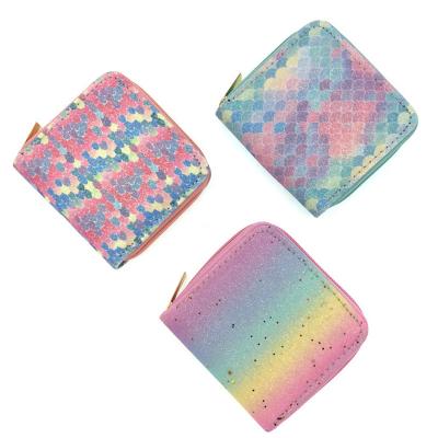 China New Arrival Fashion RFID Jelly PU Zipper Coin Purses Girls Ladies Colorful Portable Card Holder Custom Bling Leather Purses for sale