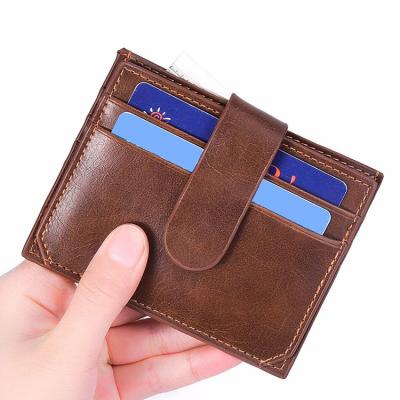 China Other Slim Slim RFID Front Pocket Wallet Minimalist Secure Credit Card Holder for sale