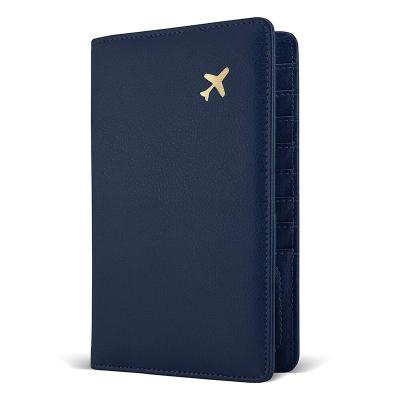 China New Fashionable RFID Unisex Customized PU Leather Passport Holder, OEM Hot Selling Passport Cover Passport Real Leather Card Holder for sale