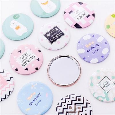 China Personalized Mini Round Shape Cheap Small Contract Makeup Pocket Mirror For Promotional for sale