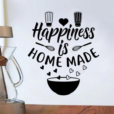 China Removable Waterproof+Eco-friendly Vinyl Sticker Custom Words/Quotes Kitchen Sticker Wall Art Decal For Home Decoration for sale