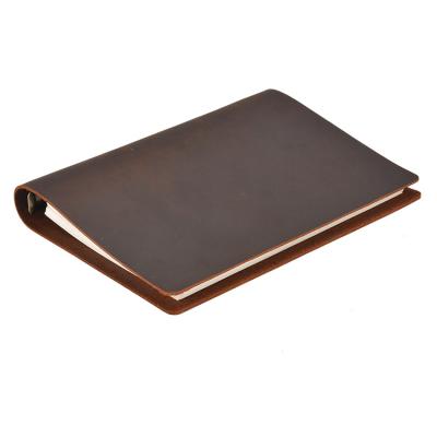 China Luxury Custom Planner Eco-Friendly Ring Binder Paper Luxury Diary Diary Loose Leaf Leather Notebook A5 for sale