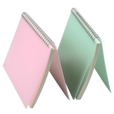 China Eco - Friendly Paper Cheap Bulk Custom Printing Colorful Plastic Spiral Cover Notebook for sale