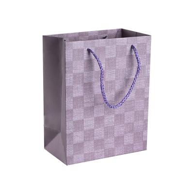 China Recyclable Luxury Gift Packaging Purple Customized Printed Boutique Paper Bags Valentines for sale