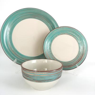 China Hot Selling Disposable Porcelain 12pcs Dinner Set Bulk Cheap Glazed New Hotel Used Restaurants Dishes Set Tableware for sale