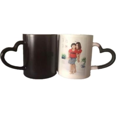 China Mugs 11oz sublimar de Para de sublimation coffee mug handle heart mug bulk white disposable tazas china for sale