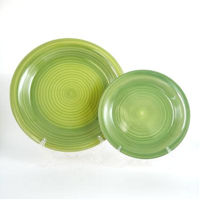 China Disposable Nordic Dishes Spotted Dishes Rustic 10.5 Inch Ceramic Wholesale Cheap Porcelain High Quality Set for sale