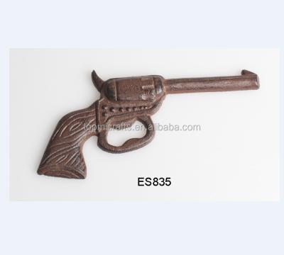 China Europe Cast Iron Pistol Bottle Opener, Pistol Style Opener for sale