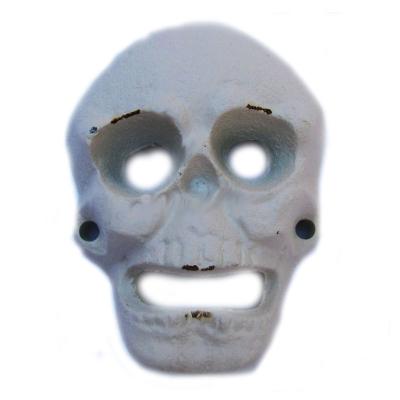 China Viable Antique Cast Iron Skull Wall Mount Skeleton Head Beer Soda Bottle Opener for sale