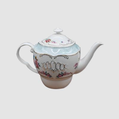 China High Quality Viable Personalized Design Logo Acceptable Beauty Porcelain Ceramic Bone China Teapot for sale