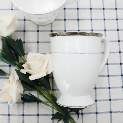 China Viable Wholesale Hot Sale Ceramic Dinner Bone China White Mug for sale