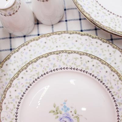 China Longchang Tangshan Viable Ceramic Bone China Porcelain Dinner Dishes Luxury Ceramic Dinner Dishes for sale