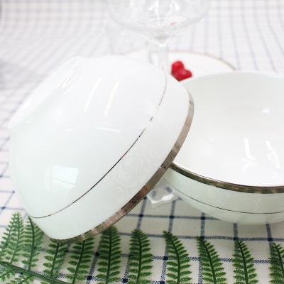 China Viable new design cheap price around porcelain ceramic bone china restaurant home hotel using soup and rice bowl for sale