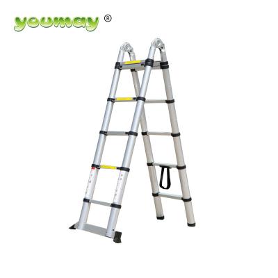 China Folding Ladders EN131 Aluminum Telescopic Multifunctional Ladder With 3.2M Length for sale