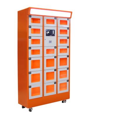 China Qian MingFingerprint Digital Electronic Metal Steel Smart Storage Lockers Delivery Gym Package Environmental Friendly Outdoor Smart Locker System for sale