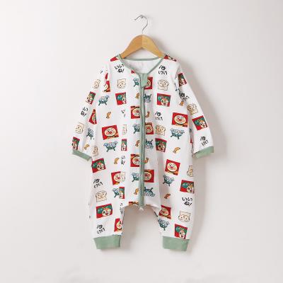 China Dropshipping stockwinter soft ready fall wadding long sleeve animal printed custom baby romper for sale