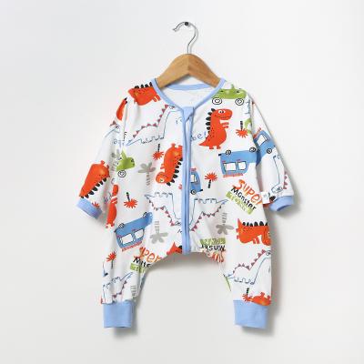 China Dropshipping Winter Fall Soft Ready Running Wadding Long Sleeve Baby Dinosaur Romper Animal Print for sale