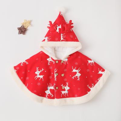 China Factory Price Windproof OEM Service Christmas Party 100% Windproof Big Red Moose Cotton Hooded Coat Kids Mask Coat With Hood for sale