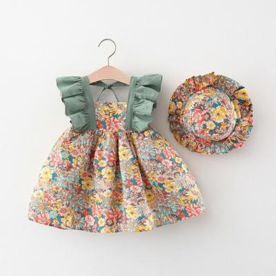 China High Quality Washable Fly Wing Girls Dresses Summer Dress For Baby Kids Girls Dresses for sale