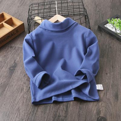 China 2021 Winter Solid Color Kids Boy T-shirt Breathable Longsleeve T-shirt For Kids for sale