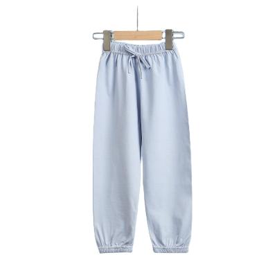 China Color Fade Proof Factory Price OEM Service Fashion Design Plain Color Spring Teenage Kid Breathable Pants for sale