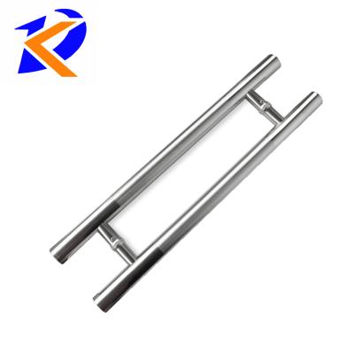 China Modern Support OEM Tempered Glass Door Handle 304 Stainless Steel Pull Handle for sale