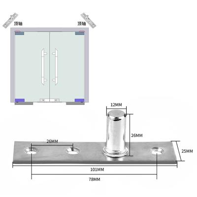 China Traditional Glass Door Hardware Fixture Panel Stainless Steel Pivot Top Patch Fitting Pivot Top Patch Fixture for sale