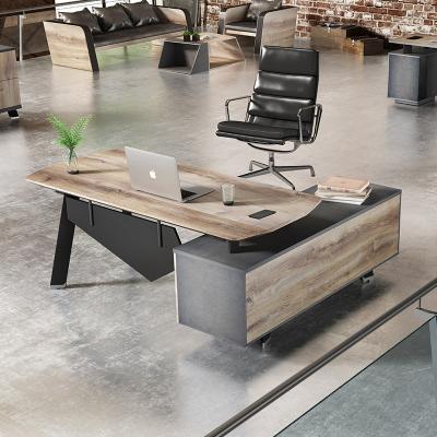 China 2021 Modern Furniture Modern Manager Office Ergoup Office Desk Table Morden Office Workstation Executive Fruniture Melamine for sale